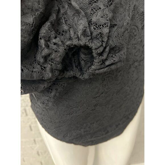 Sofia Jeans Women Black Long Sleeve Lace Bodysuit Size M - Picture 6 of 10